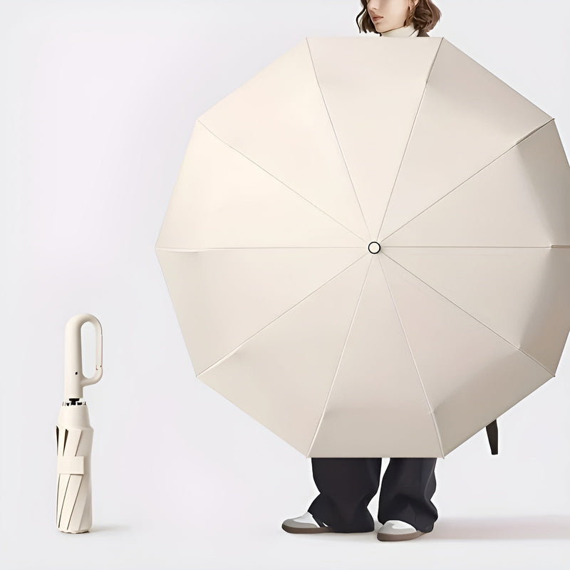Wind and Rain Umbrella with Automatic Clip Handle