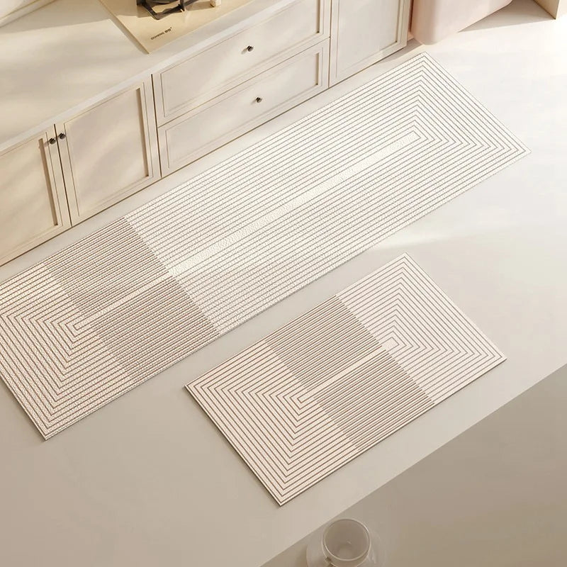 AquaStone Kitchen & Bath Mat - Diatomite & Velvet Look - Super Absorbent & Non-Slip - Washable & Durable