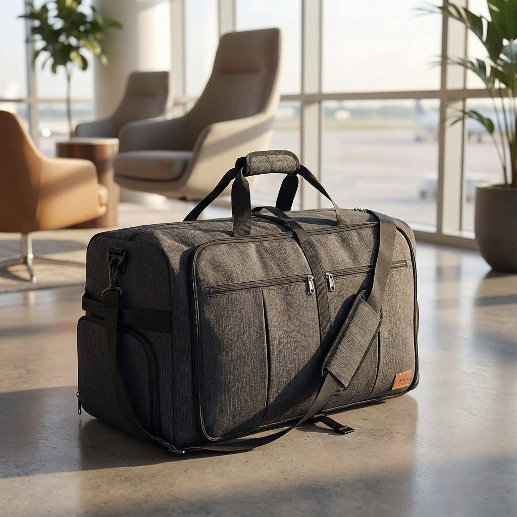 Foldable Travel Bag with Ventilated Shoe Compartment – Water-Resistant Extra-Large Capacity