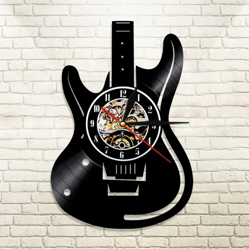 Guitar Vinyl Wall Clock