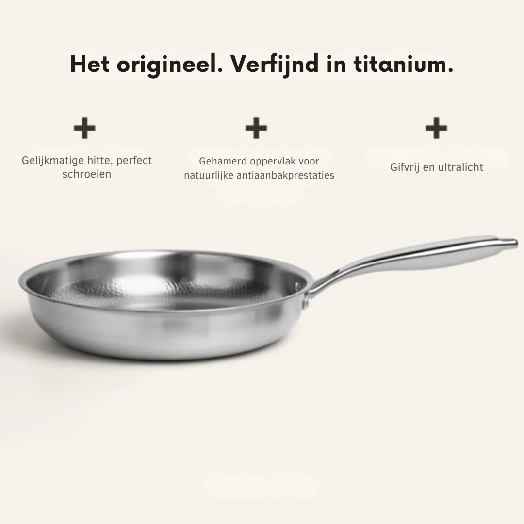 Hammered Titanium Induction Frying Pan