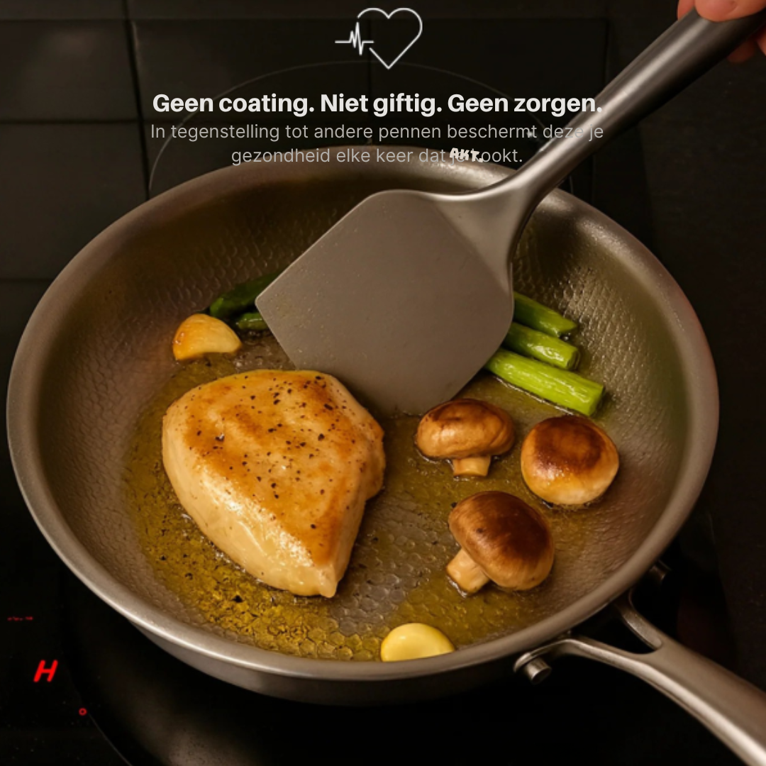 Hammered Titanium Induction Frying Pan
