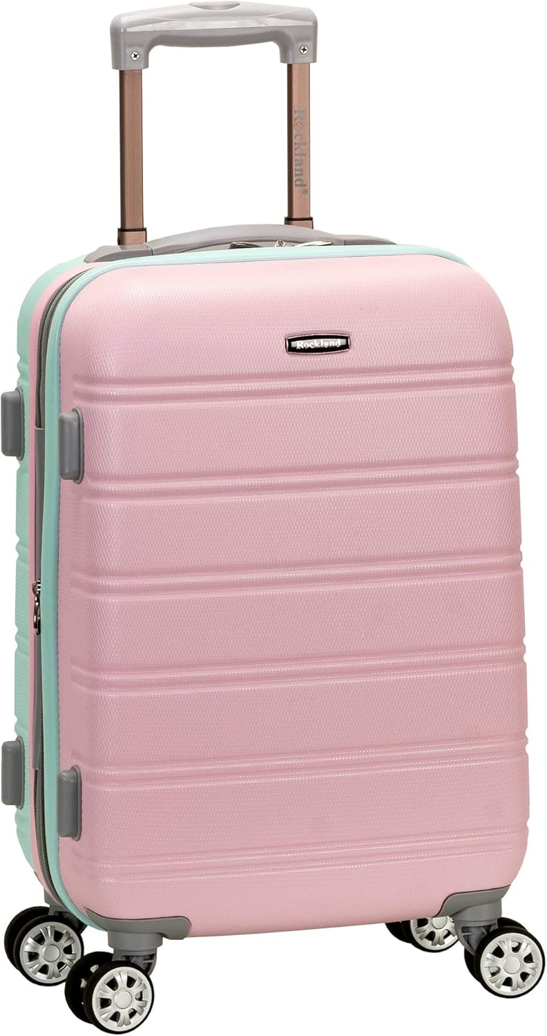 Lightweight Expandable Hardside Carry-On with Double Spinner Wheels – Cotton Candy
