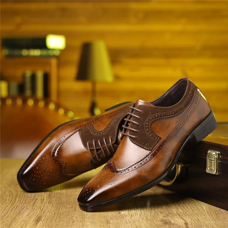 Men's Brogue Oxford Dress Shoes