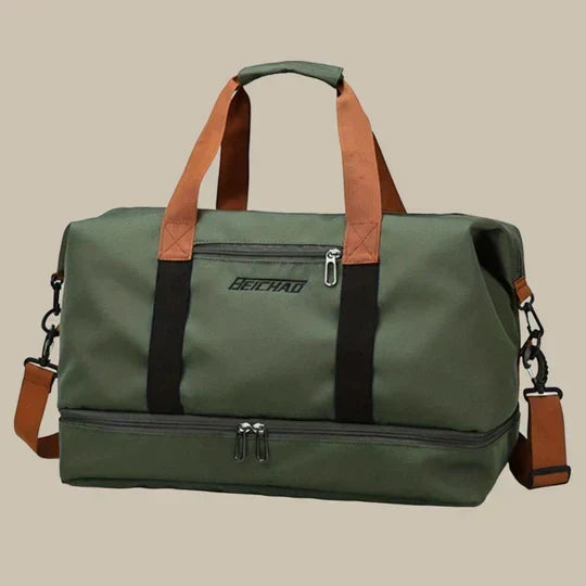 Men's Duffle Gym Bag with Shoe Compartment for Travel & Sports