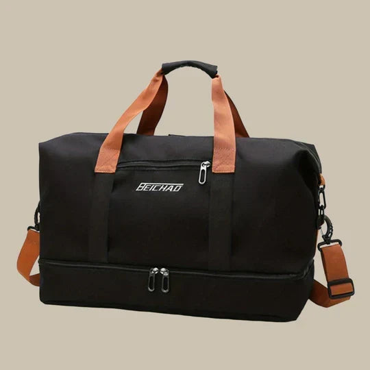 Men's Duffle Gym Bag with Shoe Compartment for Travel & Sports