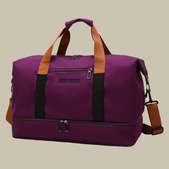 Men's Duffle Gym Bag with Shoe Compartment for Travel & Sports