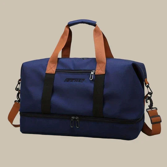 Men's Duffle Gym Bag with Shoe Compartment for Travel & Sports