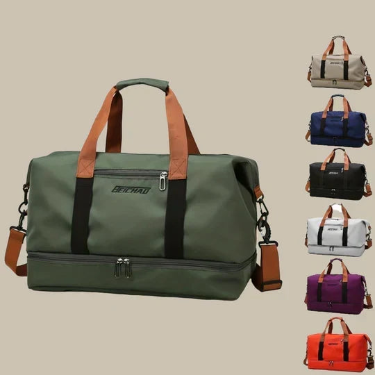 Men's Duffle Gym Bag with Shoe Compartment for Travel & Sports