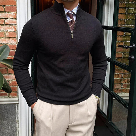 Men's Half-Zip Mock Neck Sweater