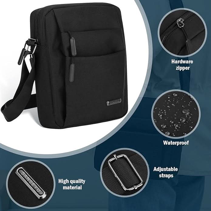 Men's Water-Repellent Anti-Theft Shoulder Bag