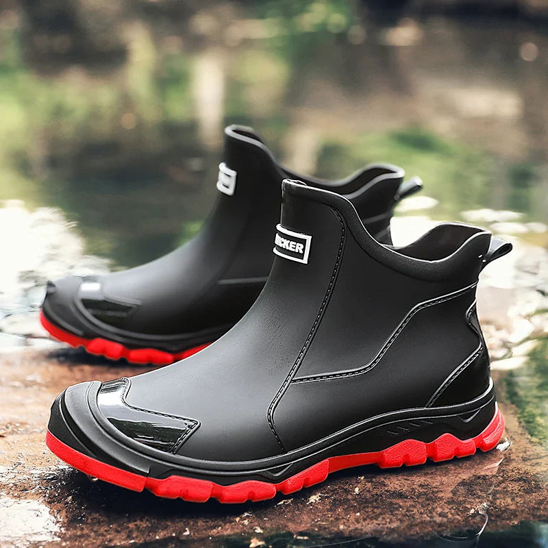 Men's Waterproof Insulated Ankle Boots with Non-Slip Sole – Lightweight Outdoor Footwear