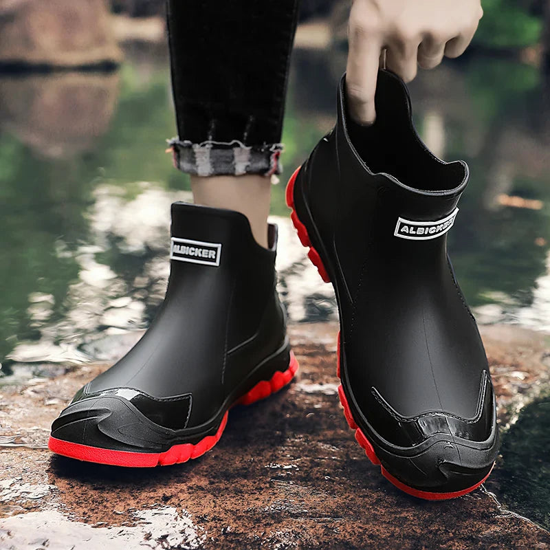 Men's Waterproof Insulated Ankle Boots with Non-Slip Sole – Lightweight Outdoor Footwear