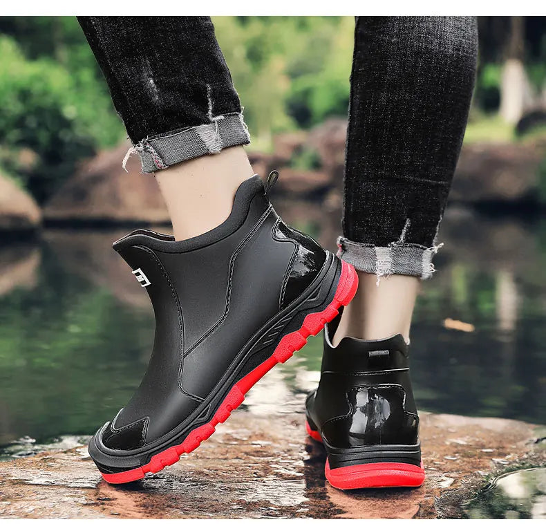 Men's Waterproof Insulated Ankle Boots with Non-Slip Sole – Lightweight Outdoor Footwear
