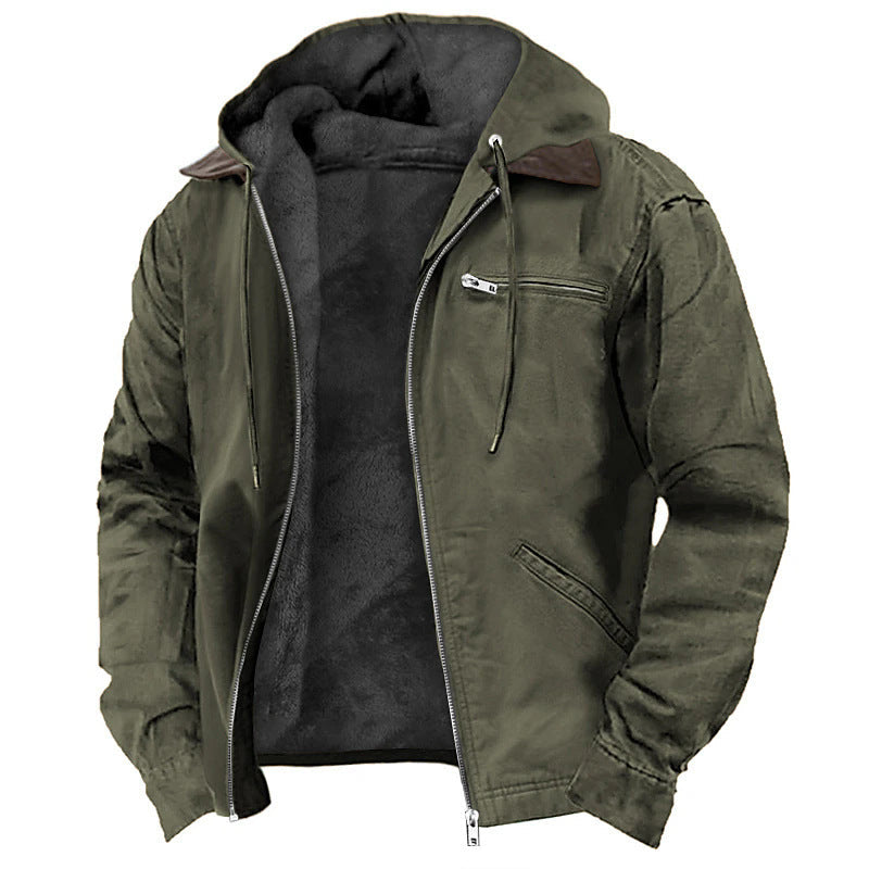 Men's Zip-Front Hooded Jacket