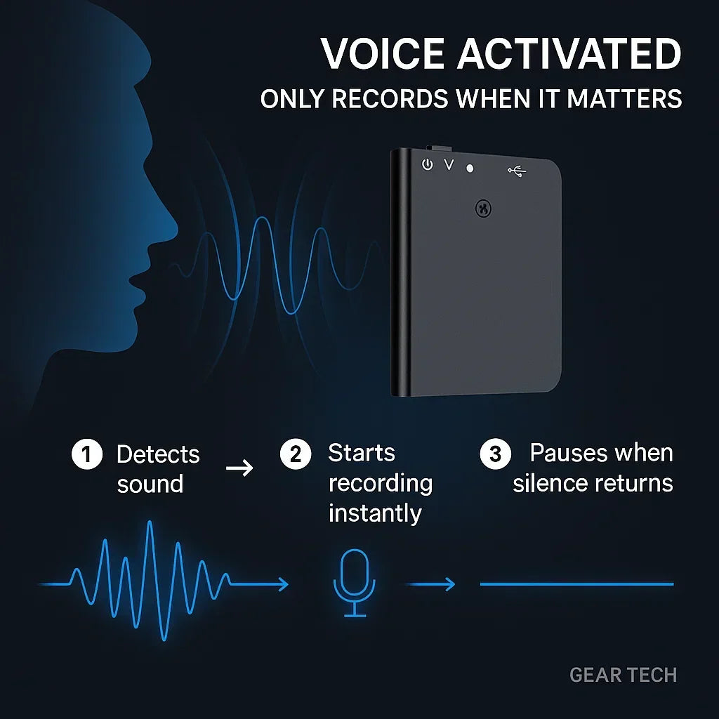 Miniature Voice Recorder – Small, Discreet Audio Capture with Voice Activation