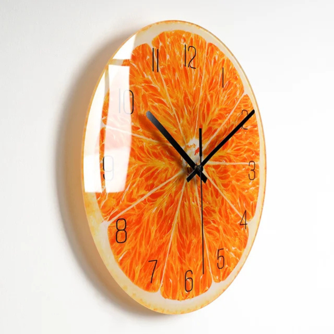 Modern Large Glass Wall Clock – Elegant Minimalist Design for Kitchen and Living Room
