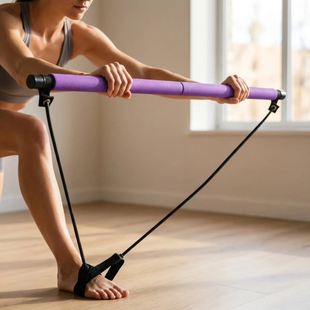 Pilates Bar - Adjustable Resistance Trainer for Full-Body Workouts