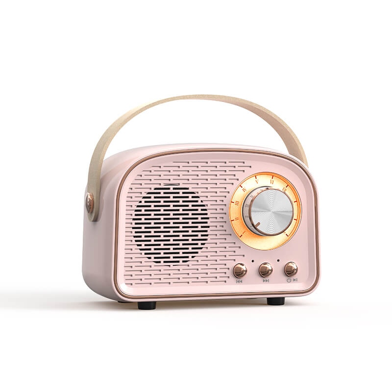 Portable Retro-Style Bluetooth Speaker with High-Quality Sound and Long Battery Life – Compact and Stylish Design
