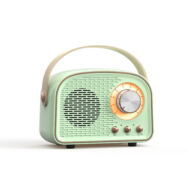 Portable Retro-Style Bluetooth Speaker with High-Quality Sound and Long Battery Life – Compact and Stylish Design