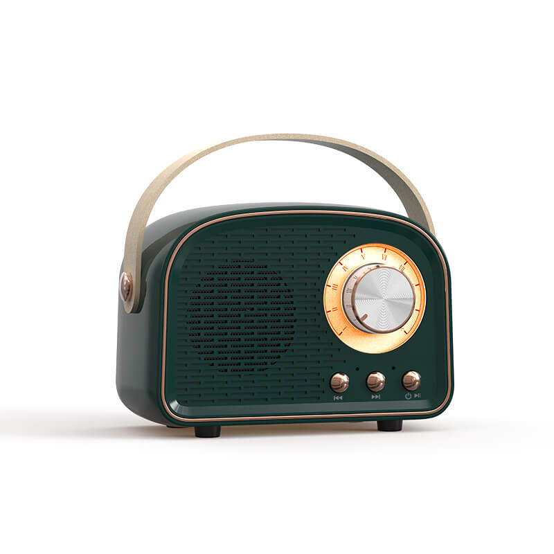 Portable Retro-Style Bluetooth Speaker with High-Quality Sound and Long Battery Life – Compact and Stylish Design