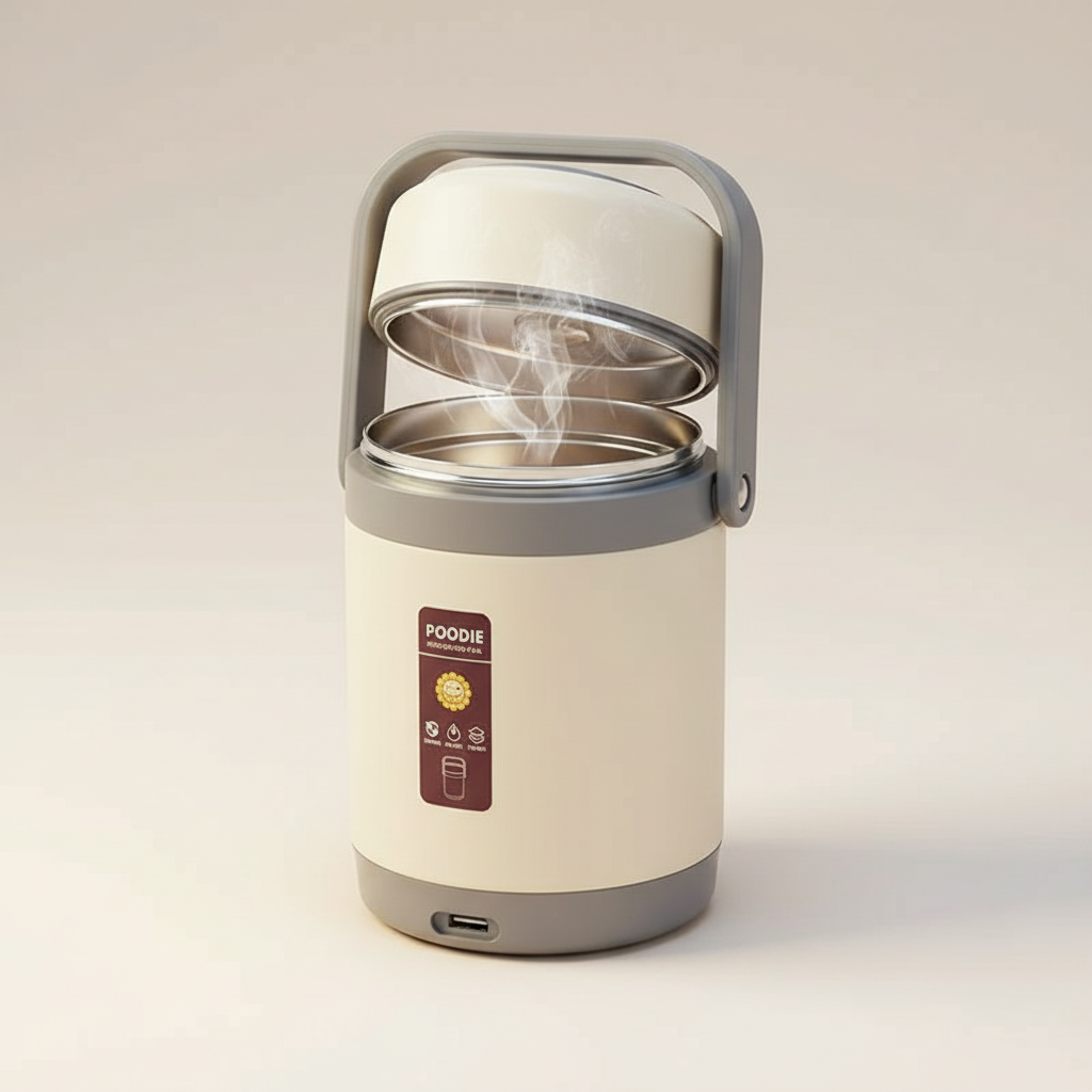 Portable USB Heated Lunch Box - 304 Stainless Steel Food Warmer