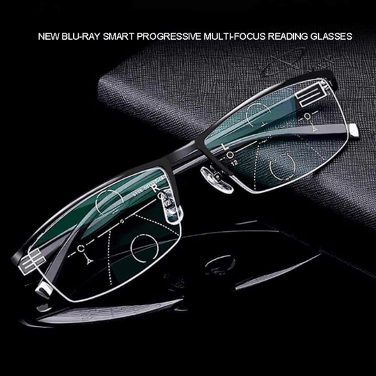 Smart Progressive Eyeglasses with Multi-Zone Focus