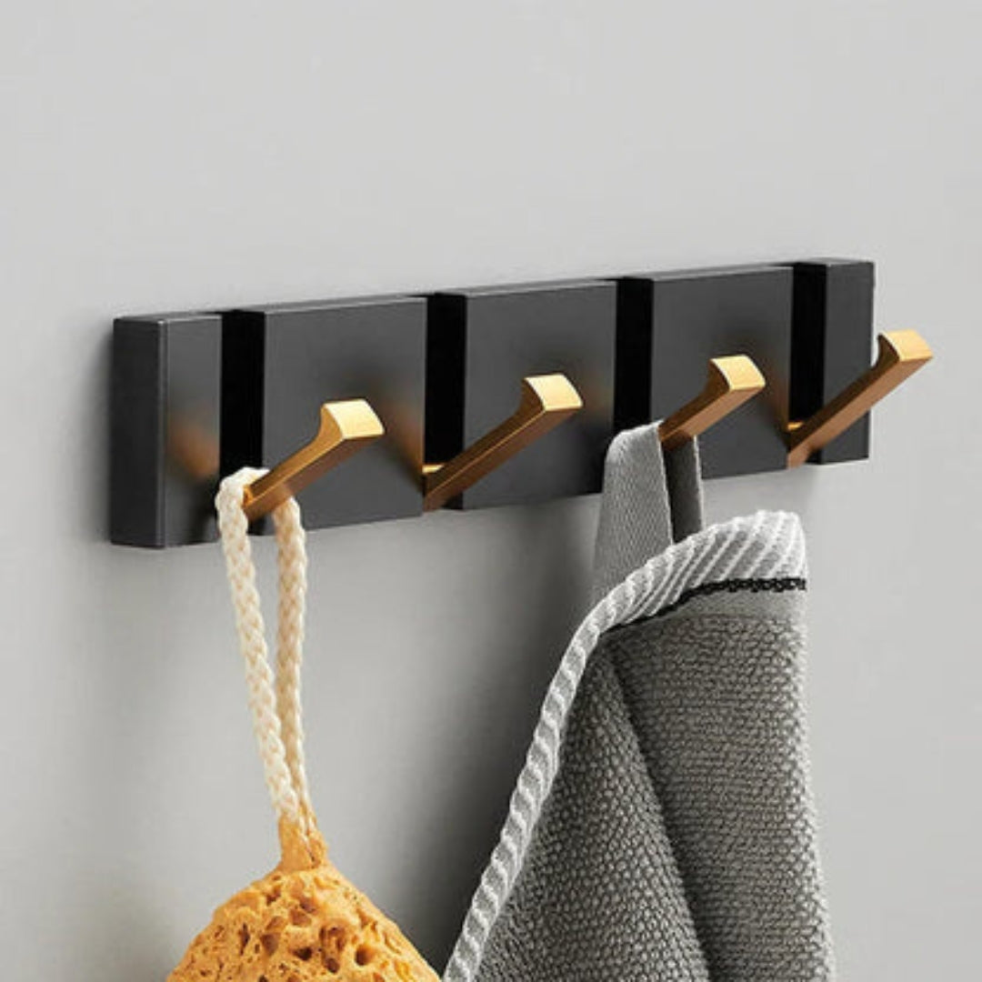 Stainless Steel Coat Rack with Retractable Hooks