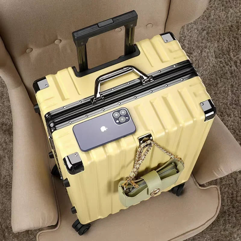 Unisex Protective Travel Suitcase with Secure Frame