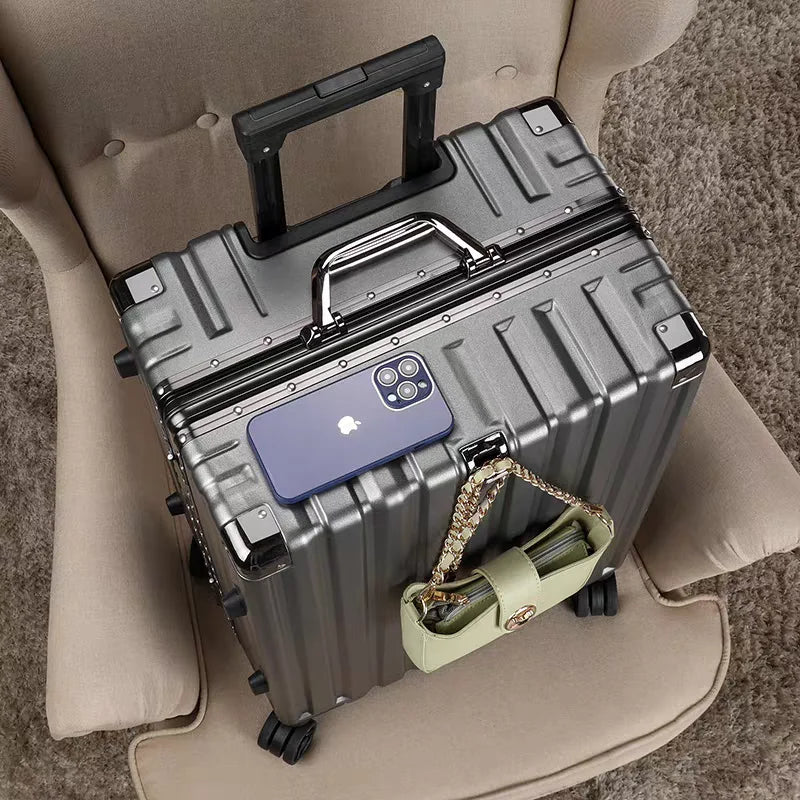 Unisex Protective Travel Suitcase with Secure Frame