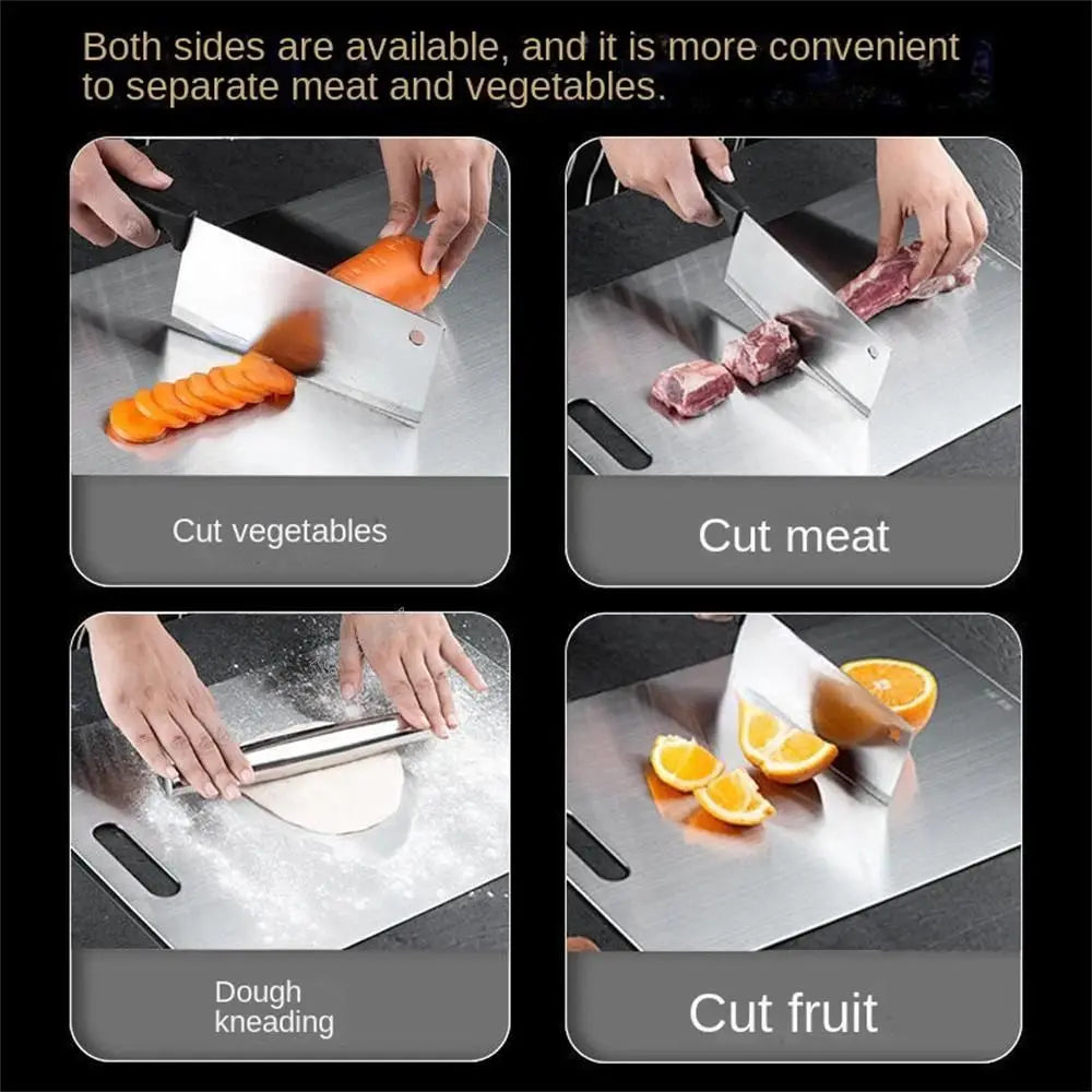 Upgraded Titanium Cutting Board – Durable, Double-Sided, Food-Grade and Safe Cutting Surface for Kitchen and Outdoor