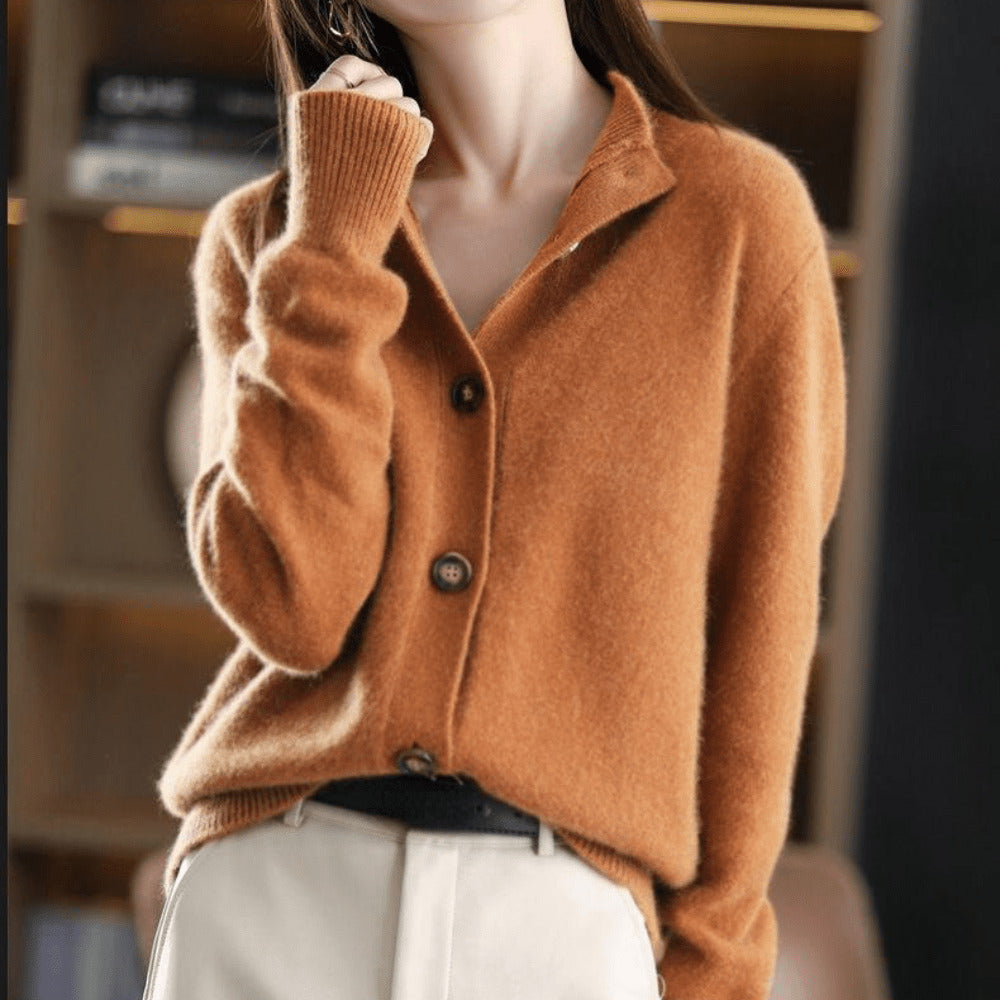 Women's Button-Front Winter Cardigan