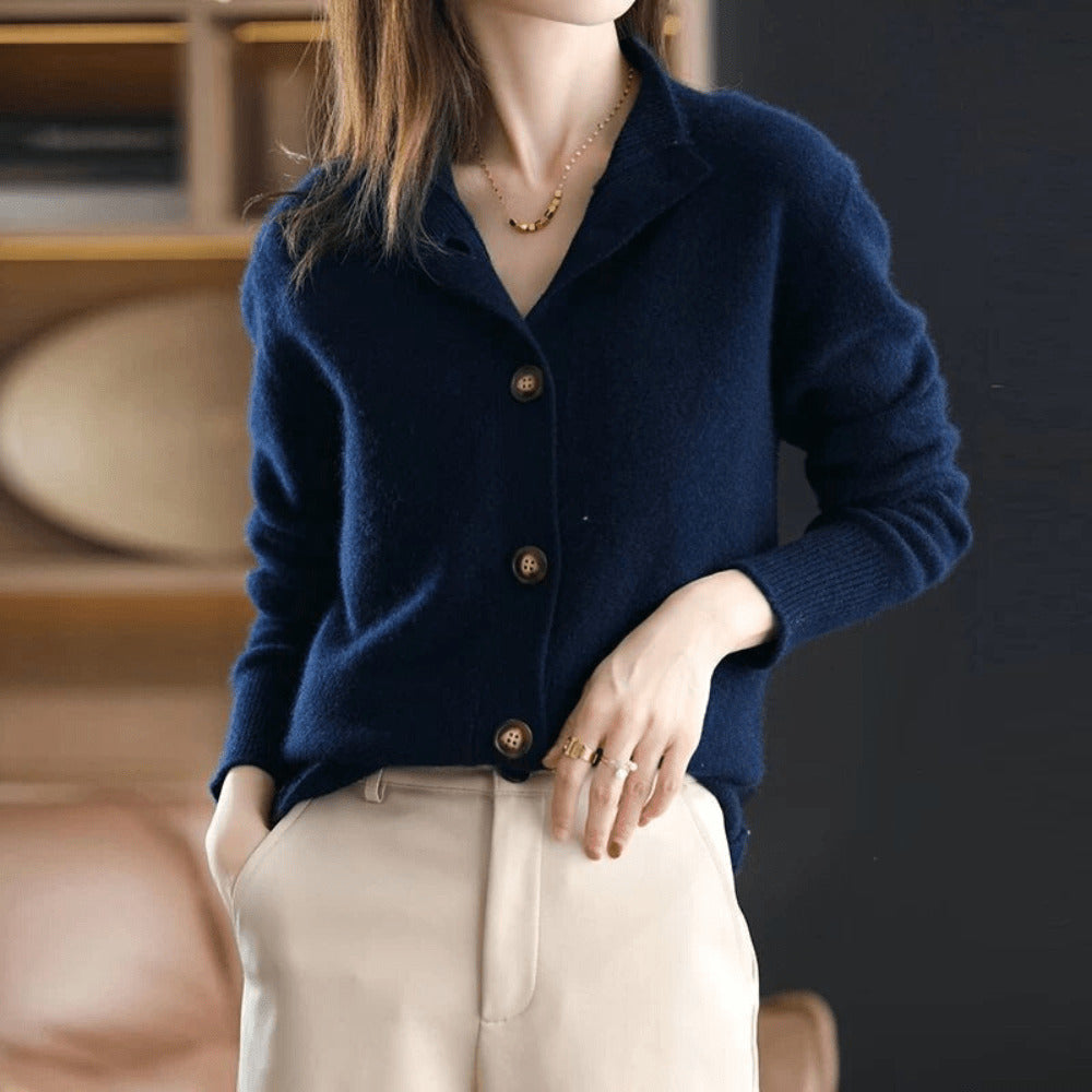 Women's Button-Front Winter Cardigan