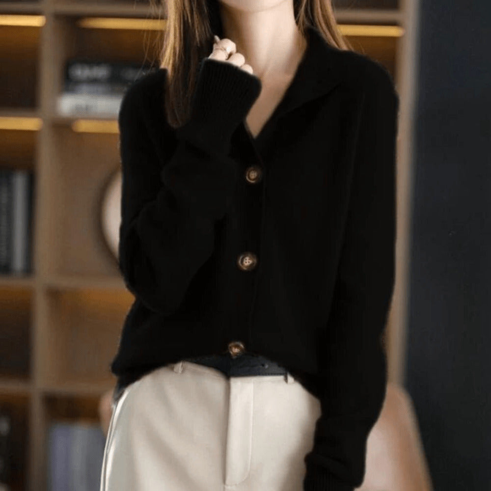Women's Button-Front Winter Cardigan