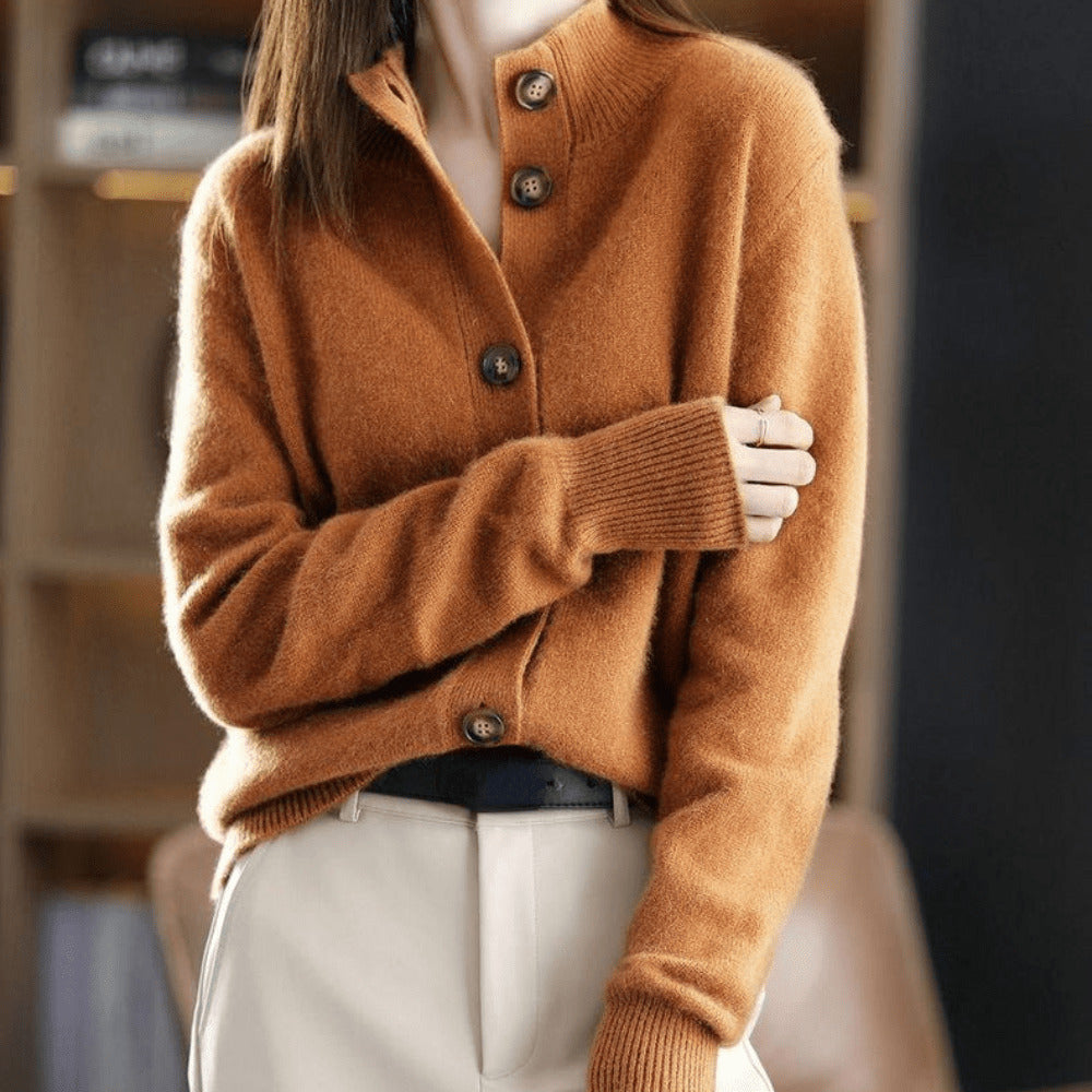 Women's Button-Front Winter Cardigan