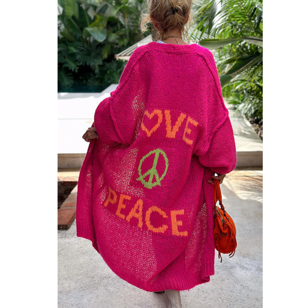 Women's Stylish Autumn Peace Cardigan