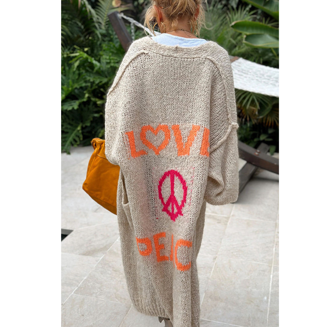 Women's Stylish Autumn Peace Cardigan