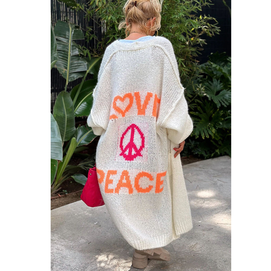 Women's Stylish Autumn Peace Cardigan